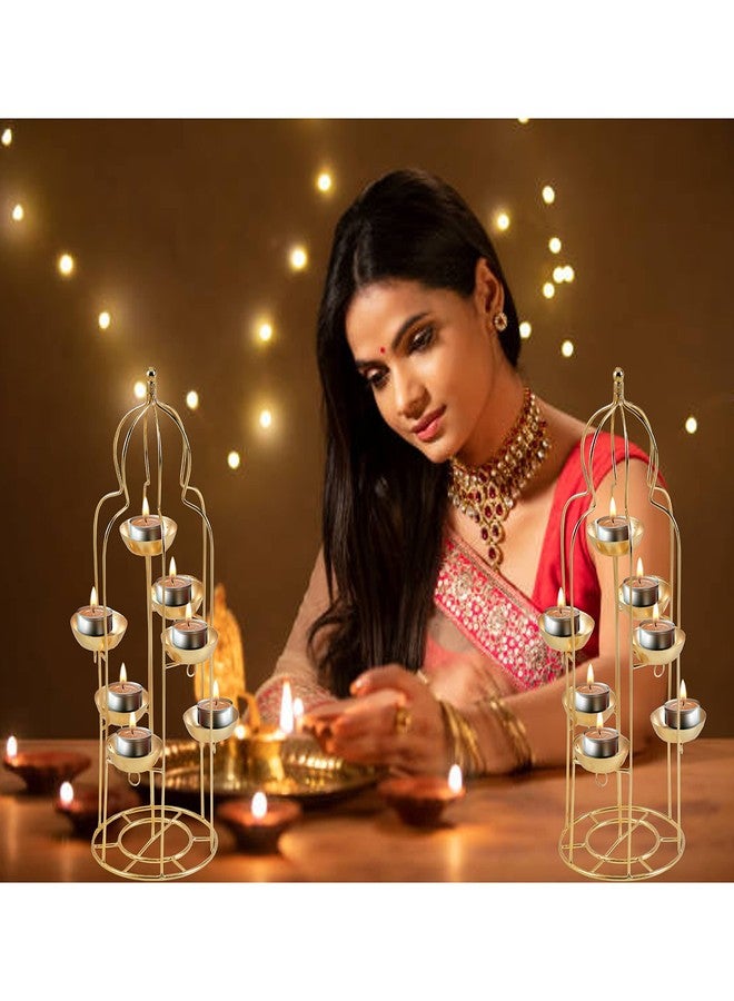 TOYXE Diya Stand for Home Decoration | T Light Holder Candle Stand | Diwali Decoration Item | Metal Depak Stand - Image 5
